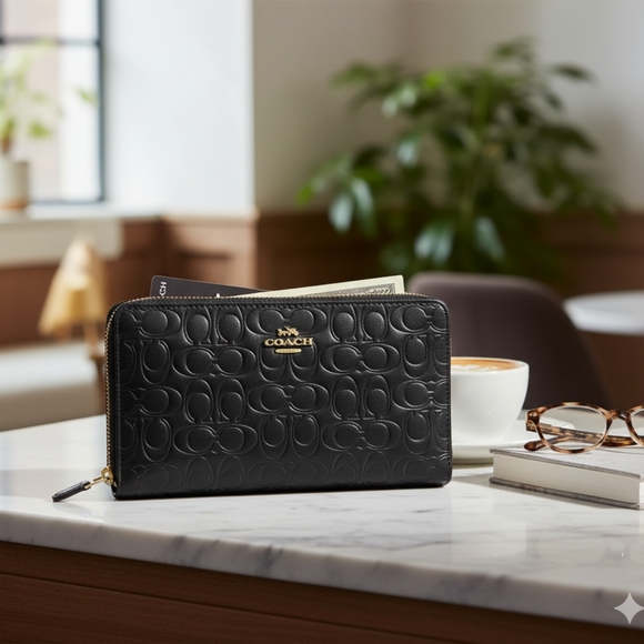 COACH Continental Wallet In Signature Leather Brand New In Plastic - Picture 1 of 3
